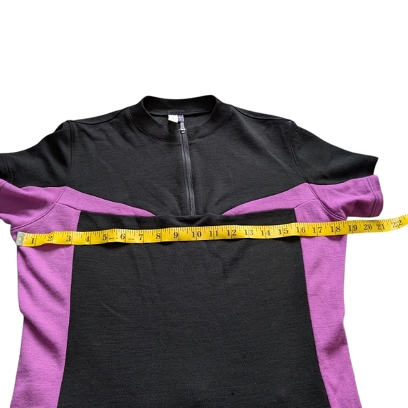 Ibex Giro Cycling Jersey Merino Wool Black Purple Short Sleeves Women's Large - Picture 9 of 10